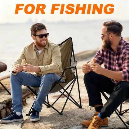 2 Pack Folding Camping Chairs, 250LBS Capacity & Portable