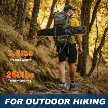 2 Pack Folding Camping Chairs, 250LBS Capacity & Portable