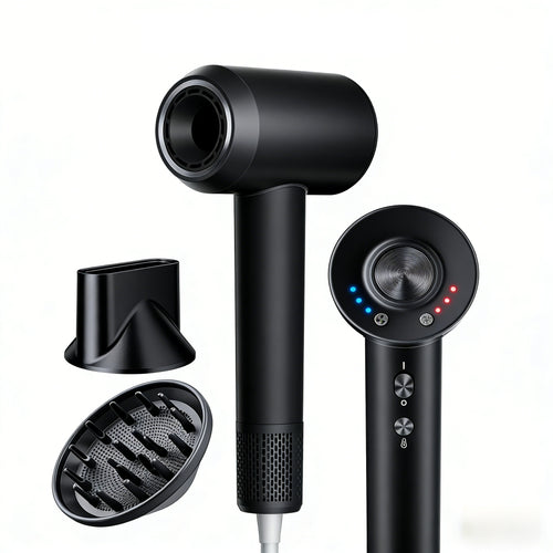 High-Speed Low-Noise Ionic Hair Dryer with Magnetic Attachments