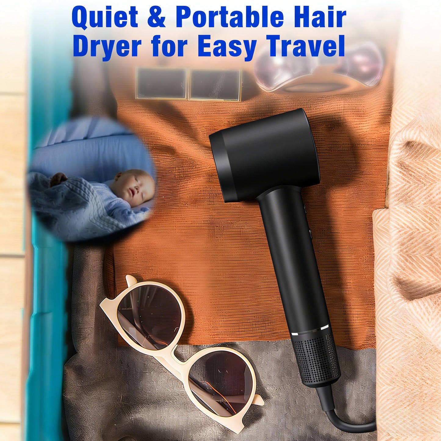 Multi-Scenario Quiet Ionic Hair Dryer with Styling Attachments