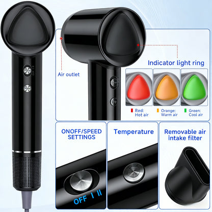 Multi-Scenario Quiet Ionic Hair Dryer with Styling Attachments