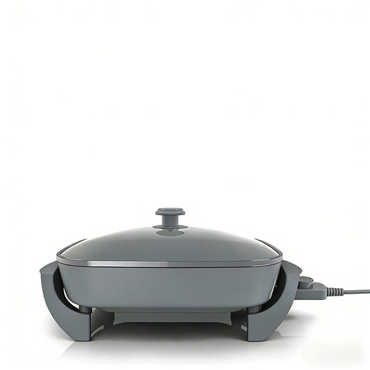 Electric Rectangular Nonstick Skillet with Adjustable Temperature