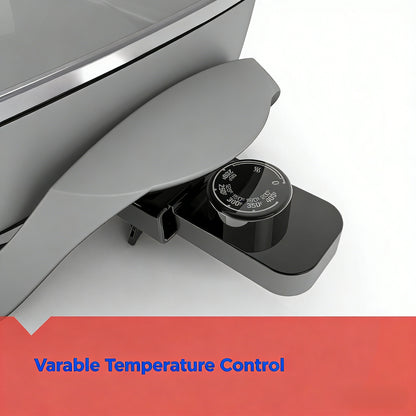 Electric Rectangular Nonstick Skillet with Adjustable Temperature