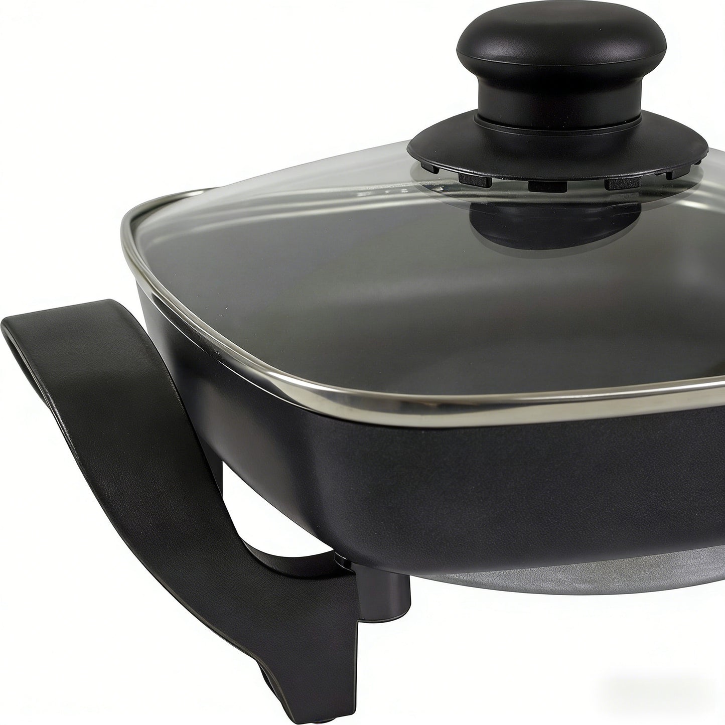 Electric Nonstick Square Skillet with Glass Lid