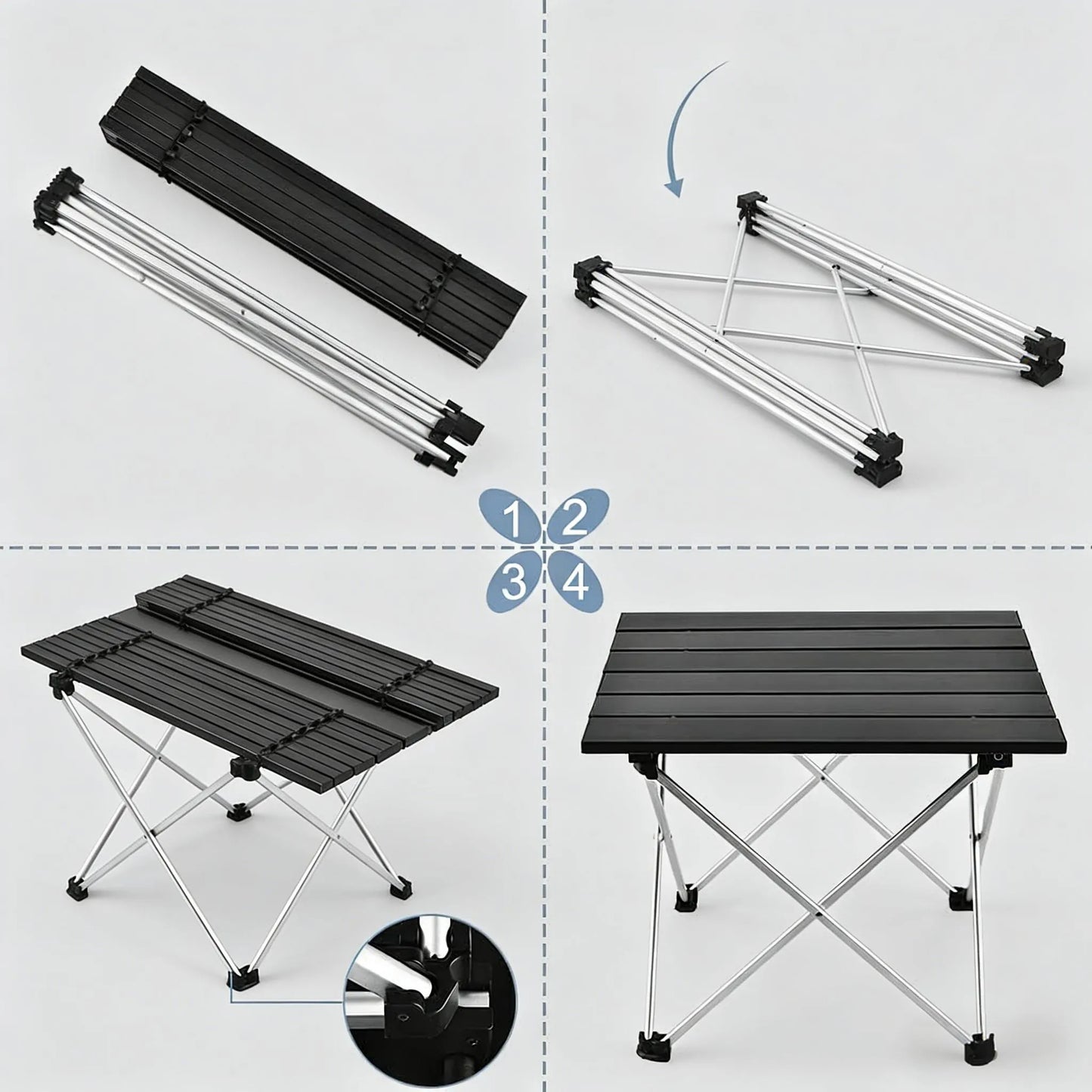 Aluminum Folding Portable Table for Outdoor & Home Use